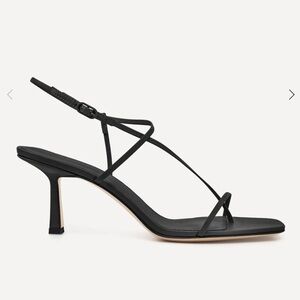 Studio Amelia NWT Cross Front 70 Heel - Black Women's Strappy Sandal - 38.5